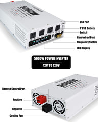 Yinleader 5000W inverter in-use RV camping scenario provides portable power