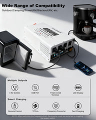 Yinleader remote display shows input/output readings from the 16.5 ft wired control