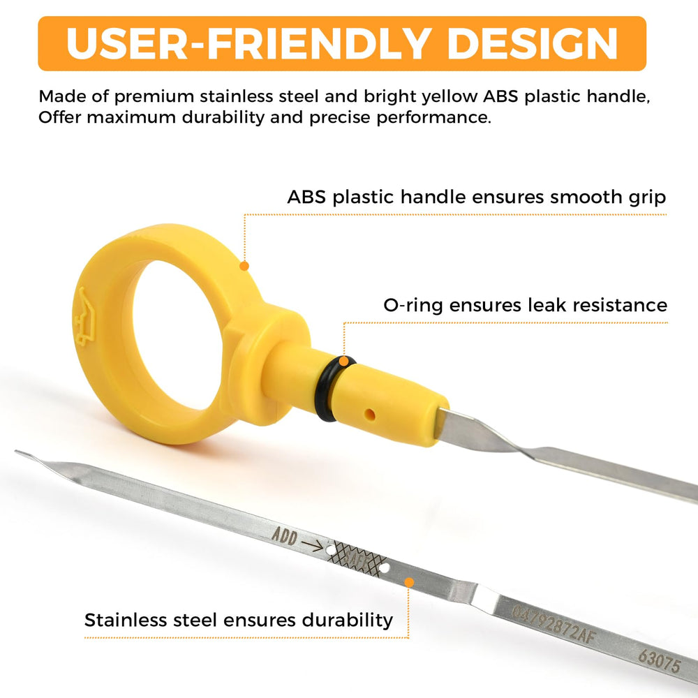 Yinlowa dipstick features stainless steel rod for durability in hot engine bays