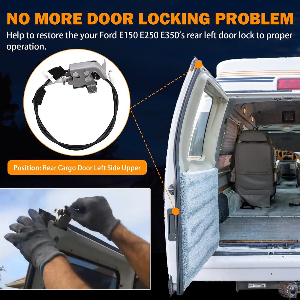 Yinlowa rear cargo door installed on a Ford E-Series van.