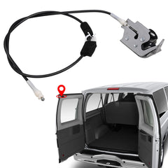 Yinlowa rear left cargo door latch with cable for Ford E-Series vans.