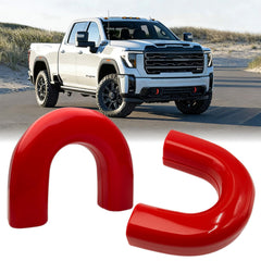 Yinnianets custom tow hook cover - front view protecting GMC Sierra.
