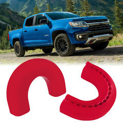 Yinnianets tow hook cover on Colorado Trail Boss, front view with rugged red accent and protection