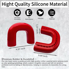 Yinnianets tow hook cover durable rubber for long-lasting red finish