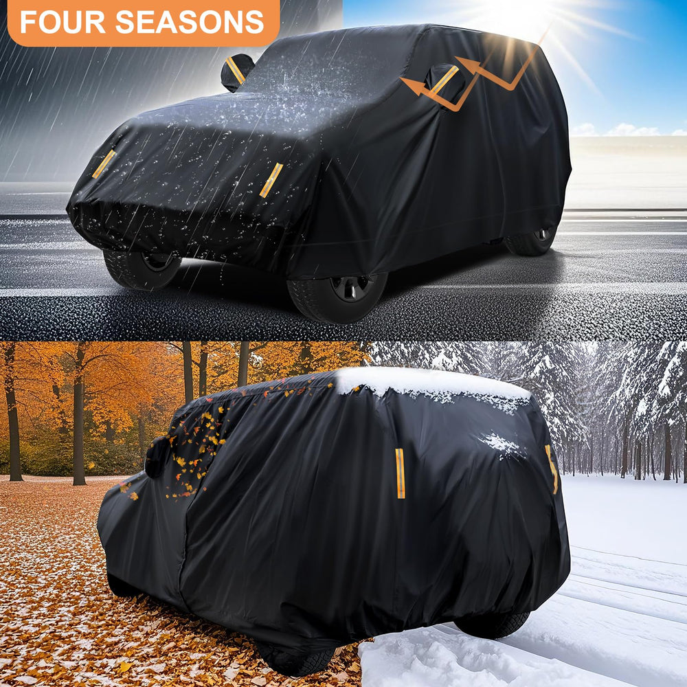 YINOK all-weather protection guards against sun, rain, and snow.