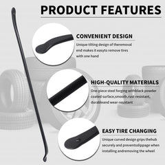YINZIDUOLAI heavy-duty tire iron in black resists wear