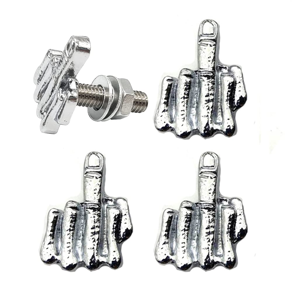 yisige license plate bolts silver set 4 for sturdy mounting