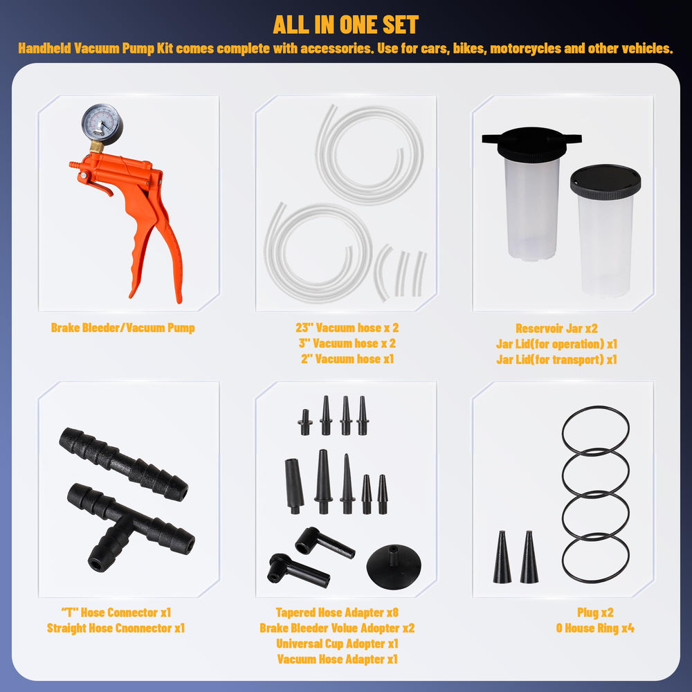 Adapters and connectors arranged for compatibility with many vehicle types.