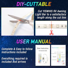 Yiswhis waterproof outdoor lighting designed for canopy and awning areas.