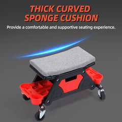 YITAHOME Mechanic Stool detent casters lock for steady work.