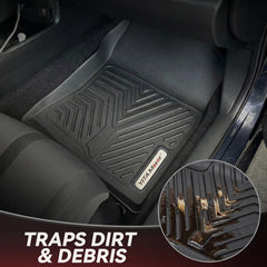 YITAMOTOR Civic all-weather mats withstand extremes and trap debris effectively