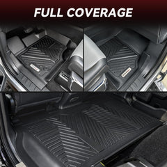 YITAMOTOR F-150 mats with raised edges to trap spills and dirt.