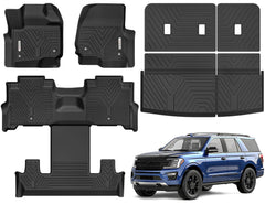 YITAMOTOR Ford Expedition floor mats full set for seven seats provide edge-to-edge coverage.