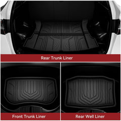 YITAMOTOR rear trunk liner guards the Model 3 storage space.