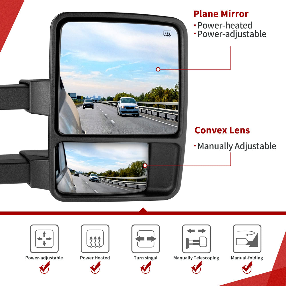 YITAMOTOR power heated towing mirrors prevent fog on cold mornings