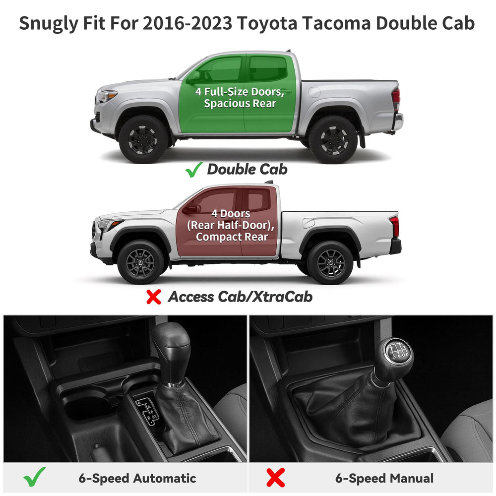 YITAMOTOR Tacoma rear-row floor mat with edge protection to keep mud out