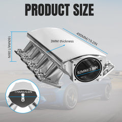 YIUIY LS intake manifold rear MAP port view highlights boost/vacuum versatility