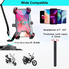YIUJEFDA supports 4.7–6.8 inch phones for many models.