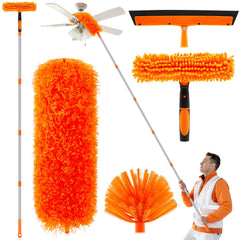 Yiyiring 30ft high reach duster kit extension pole for hard-to-reach areas