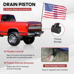 YIYITOOLS drainage piston helps prevent water buildup inside the pole.