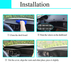 Breathable fabric preserves speaker access while shielding the dashboard.