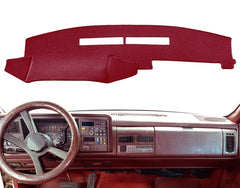 Yiz dash cover on GMC Sierra 88-94 dashboard with maroon finish