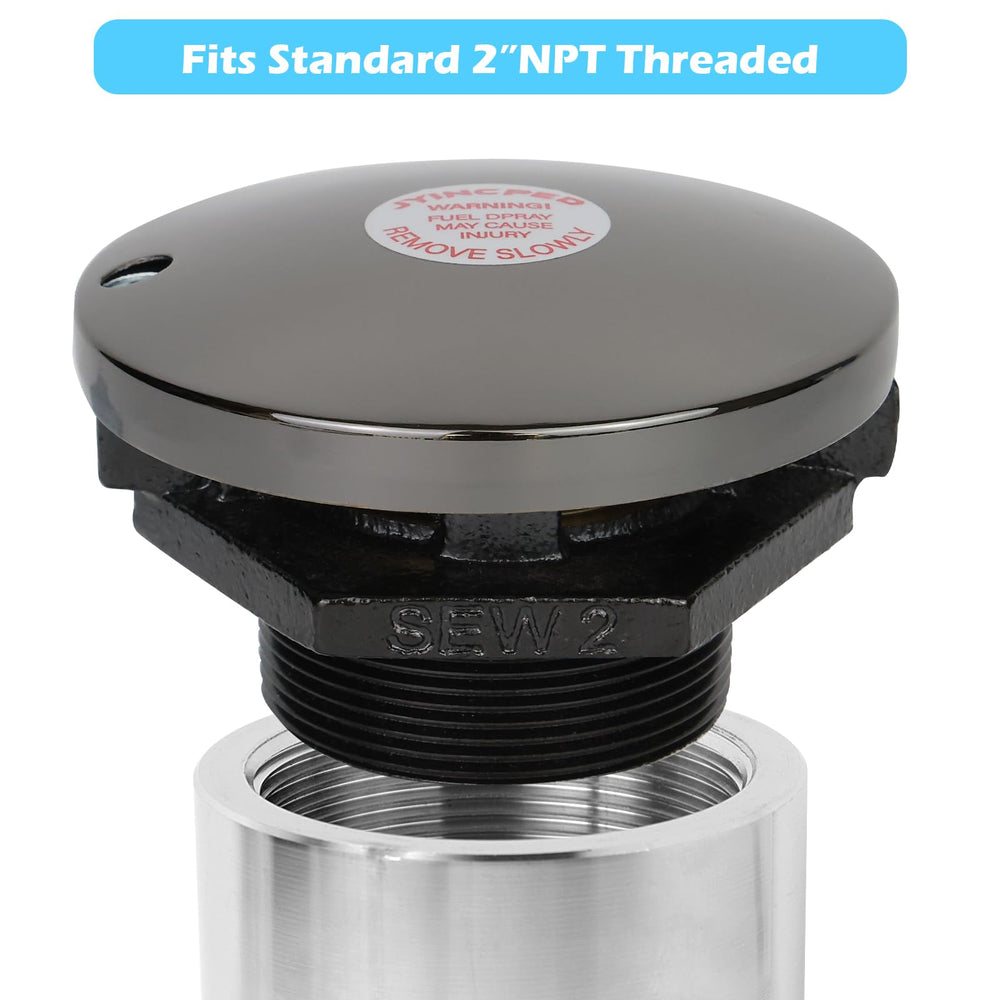 JYINCPED diesel tank cap with locking feature deters tampering and theft.