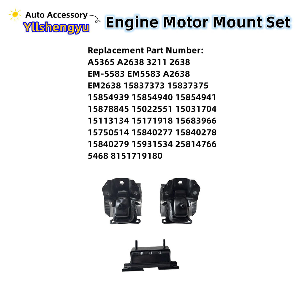 Yllshengyu 3-piece mount kit contents with three mounts