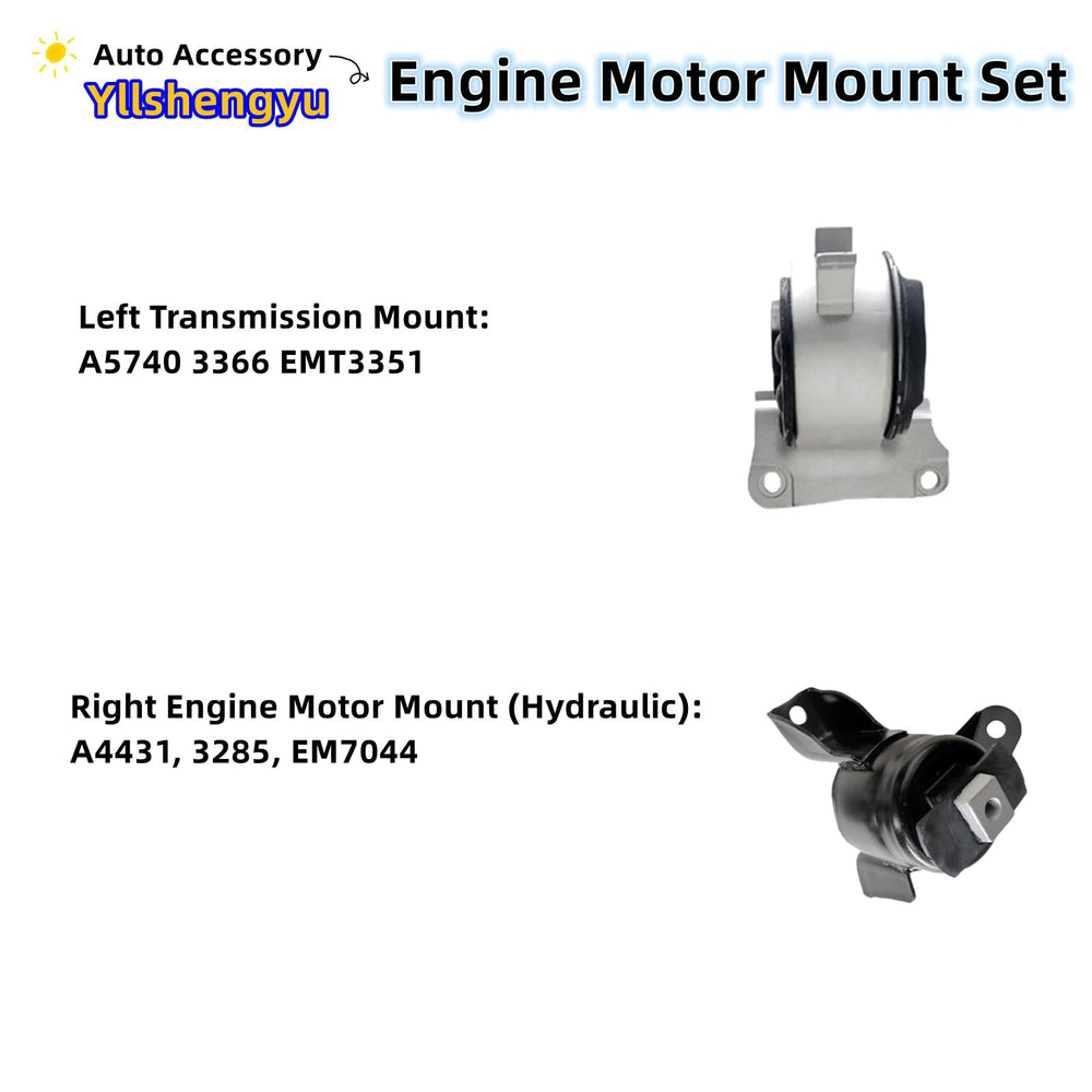 Yllshengyu engine mount kit packaging shows full contents for installation planning.