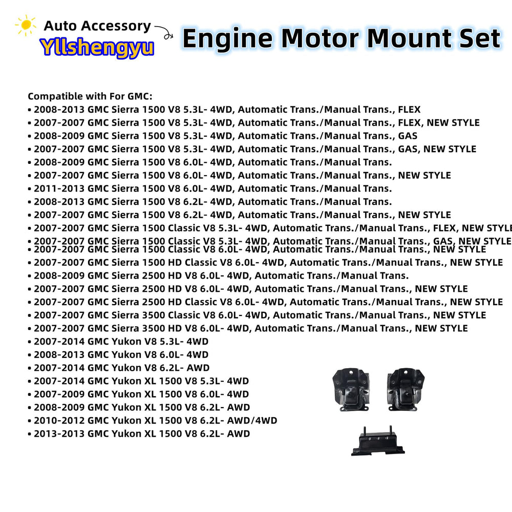 Yllshengyu rear transmission mount reduces engine movement and vibration