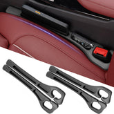 YLXGT gap filler car seat side insert showing snug fit to prevent items from falling.