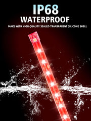YM E-Bright red LED strip on truck underbody enhances exterior styling