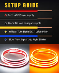 YM E-Bright 12V hood light strip fits cars, SUVs, vans, trucks, and pickups