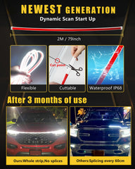 YM E-Bright hood strip is waterproof and cuttable for flexible fitting.