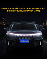 YM E-Bright hood strip easy installation on cars, trucks, and SUVs.