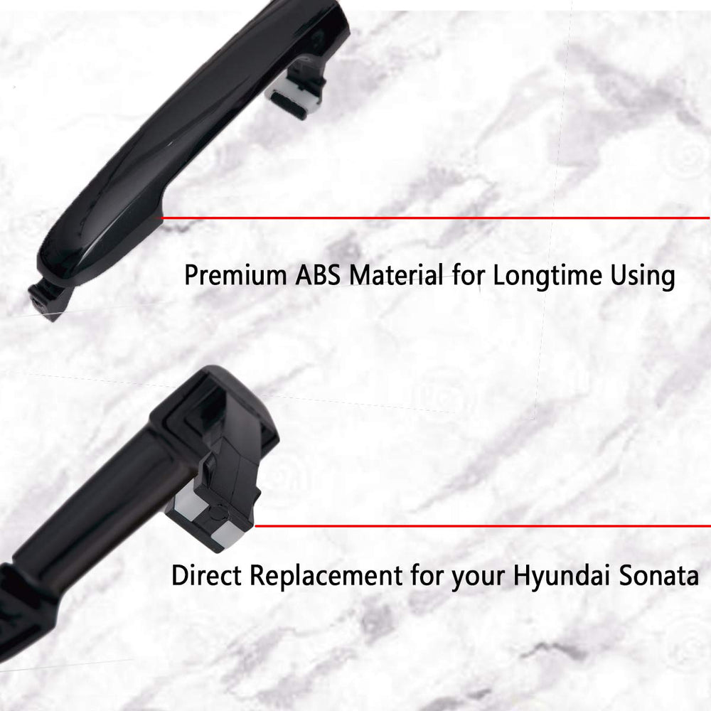 YMHHefy ABS black door handle close-up, durable exterior material