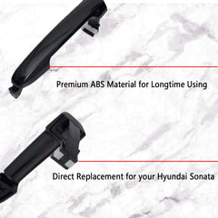 YMHHefy ABS black door handle close-up, durable exterior material