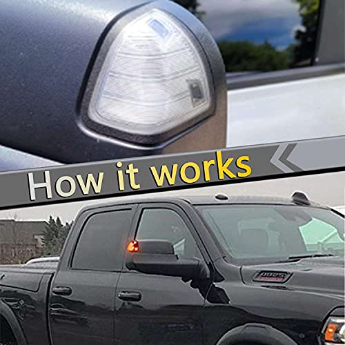 YMHHefy LED side mirror turn signal right passenger for Dodge Ram improves signaling.