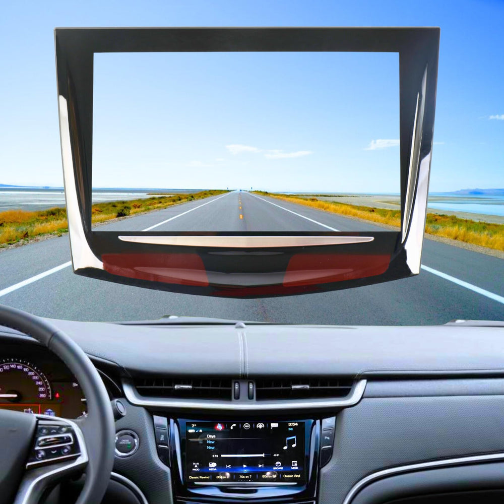 YNKTNVUN CUE screen replacement for Cadillac ATS/CTS showing improved clarity and touch stability