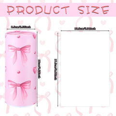 Yoande car tissue holder fits snugly in a cup holder with pink bow