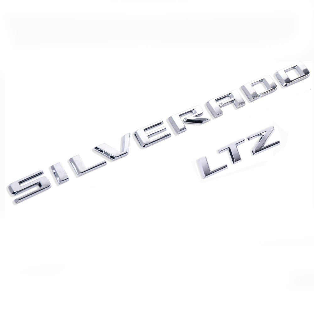 Yoaoo 2pack LTZ emblem chrome badges for Silverado with premium 3D look