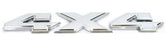 Yoaoo chrome 4x4 emblem close-up showing durable ABS construction for trucks