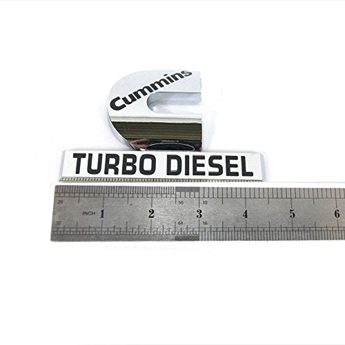 Yoaoo Cummins emblem, glossy chrome, 6.2 x 3.4 inches, enhances vehicle styling