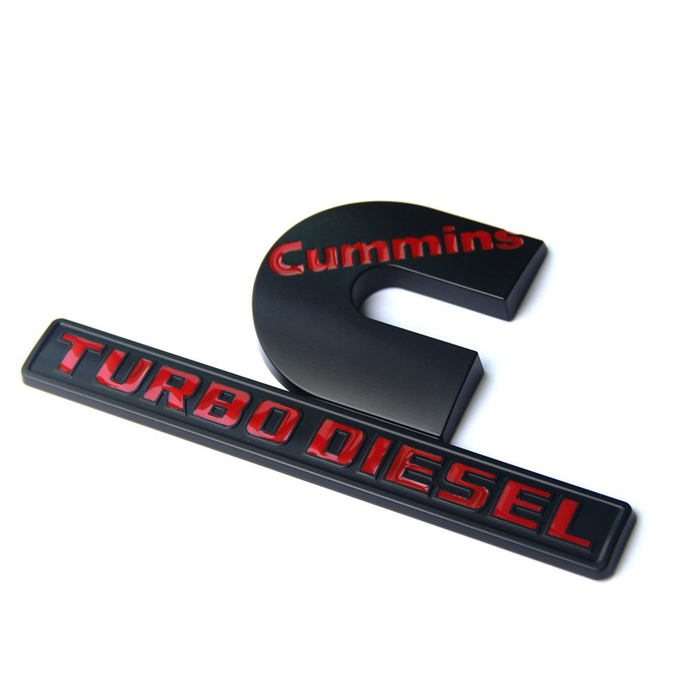 Yoaoo red emblem with adhesive backing applied to vehicle surface.