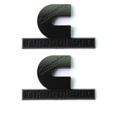 Yoaoo Cummins turbo emblem 4.5 by 2.9 inches in matte black finish for exterior styling.