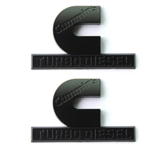 Yoaoo Cummins turbo emblem 4.5 by 2.9 inches in matte black finish for exterior styling.