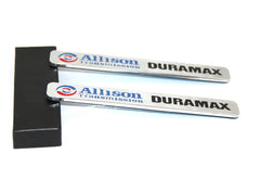 Yoaoo Duramax emblem in chrome black, 2-pack, designed for a secure Silverado fit.