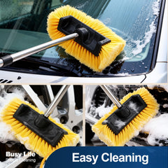 Yocada packaging includes 4 poles and 1 brush head for extended cleaning.