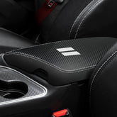 YOFAMO Dodge Challenger armrest cover carbon fiber black shields the console while elevating look
