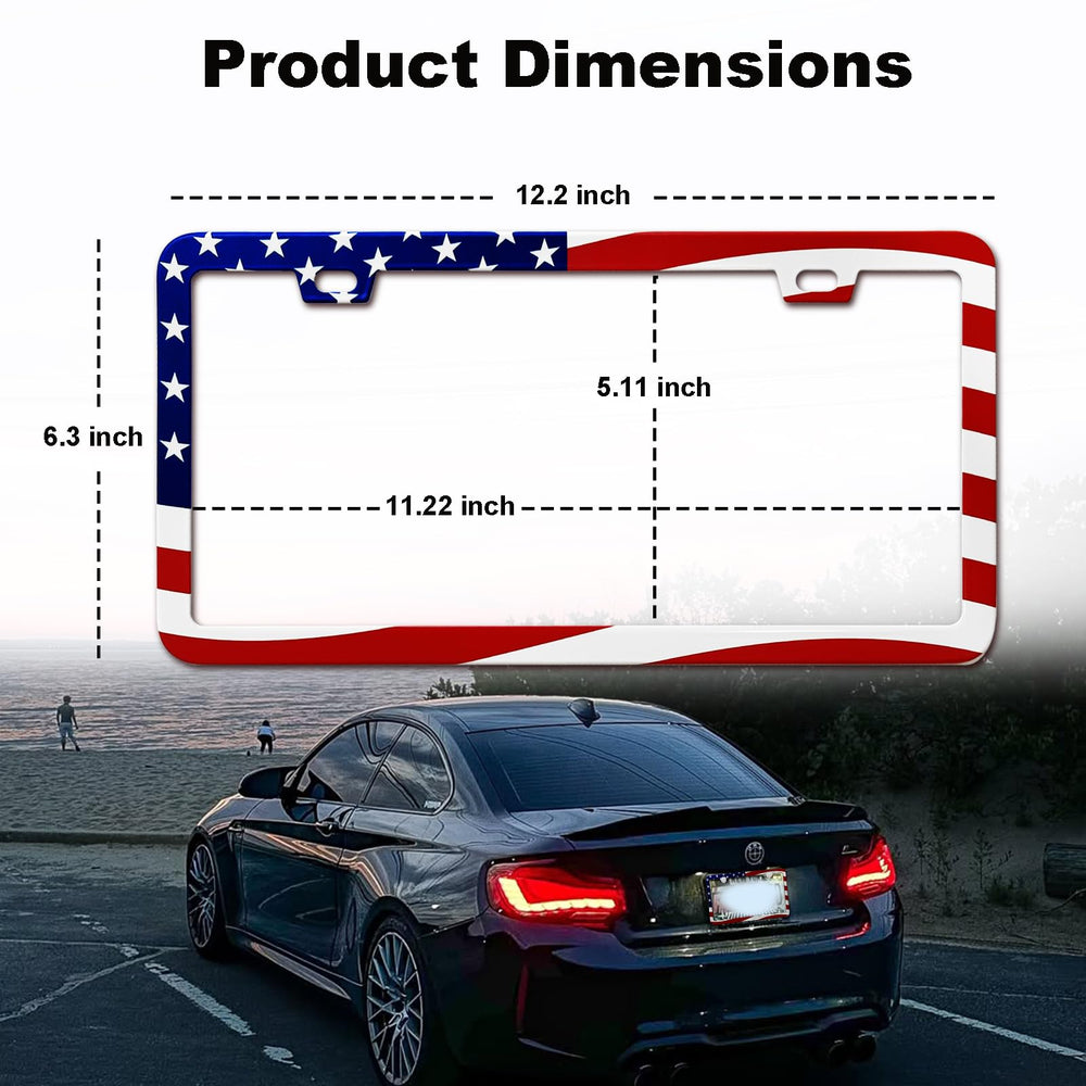 Yogrvner universal-fit license plate frame mounted on a car